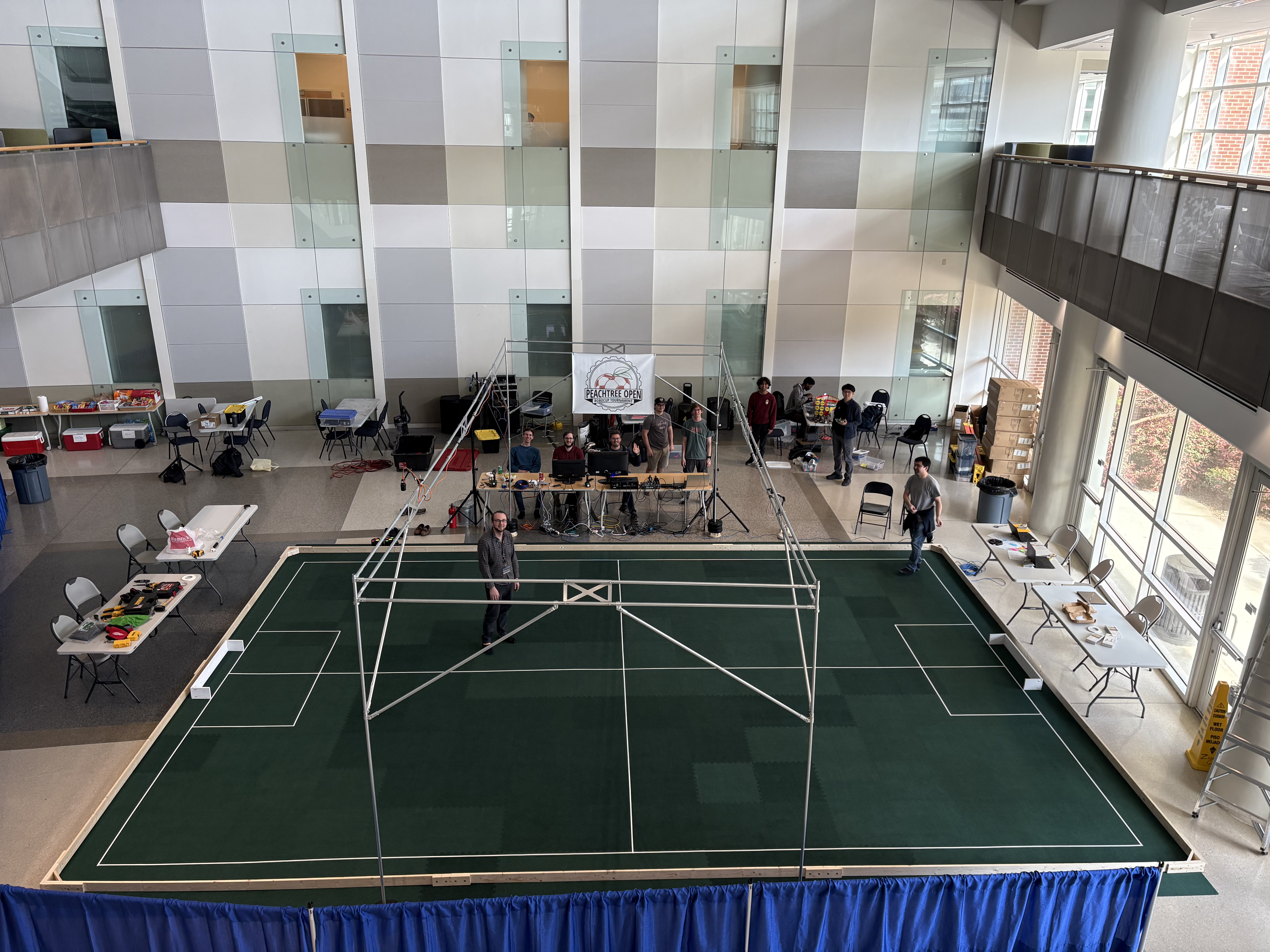 Overhead view of the event area